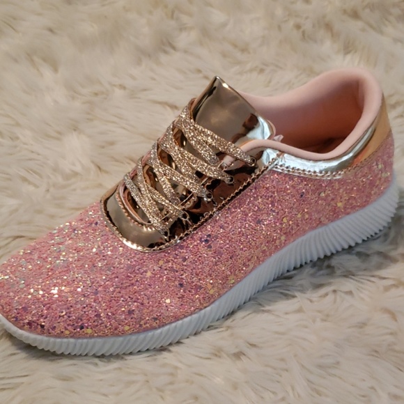 🆕️Sparkly sneakers pink and rose gold!! - Picture 3 of 4